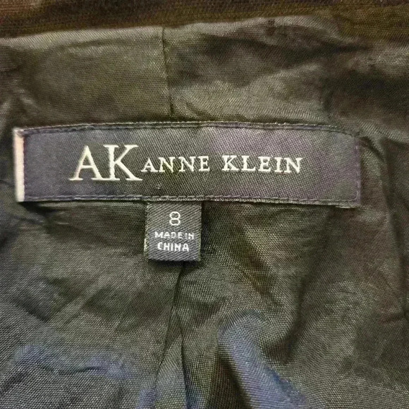 Anne Klein Womens Linen Cotton Blend Jacket Navy Size 8 - Picture 10 of 14